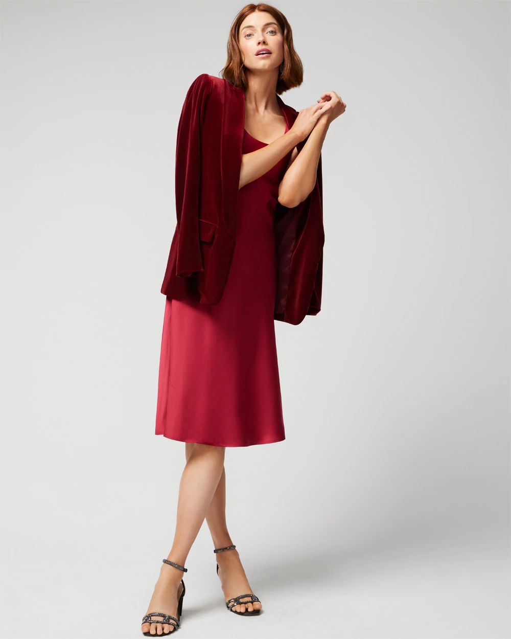 Sleeveless Satin Slip Dress | White House Black Market